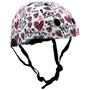 Casque de vélo - blanc coeur rose