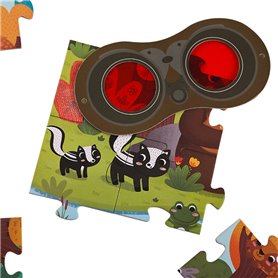 Puzzle détective forêt Lunettes - 35 pcs