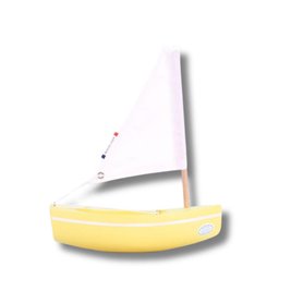 Le Bachi Jaune -Bateau en bois 17cm