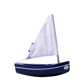 Le Bachi Bleu Marine -Bateau en bois 17cm