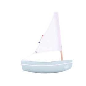 Le Bachi Vert d'eau-Bateau en bois 17cm