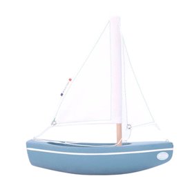 Le Sloop Vert abysses - Bateau en bois 21cm