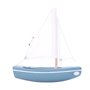 Le Sloop Vert abysses - Bateau en bois 21cm