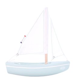 Le Sloop Vert d'eau - Bateau en bois 21cm