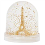 Boule a neige tour Eiffel Pailletee doree - Les Parisettes