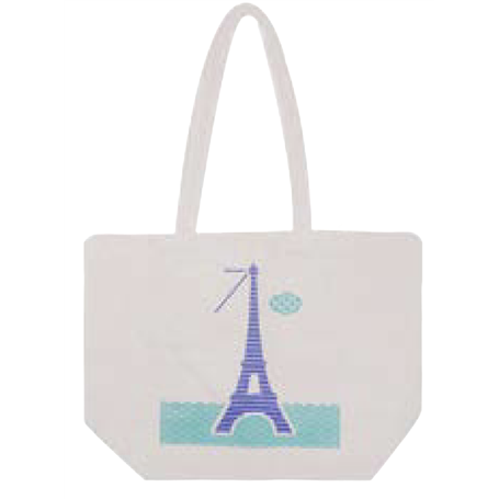 Sac cabas Tour Eiffel la Seine turquoise - Les Parisettes