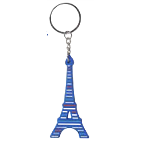 Porte-cles souple bleu - Tour Eiffel - Les Parisettes