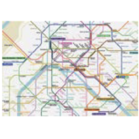 Carte postale puzzle plan de metro Paris - Les Parisettes