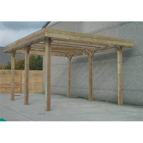 Carport Modular en bois base 5x5m hauteur 4m