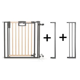 Barrière d'escalier à pression Easylock Plus  bois/métal 108 cm - 116