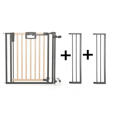 Barrière d'escalier à pression Easylock Plus  bois/métal 116 cm - 124