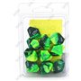 Chessex Set de 10 des 10 faces verte et jaune