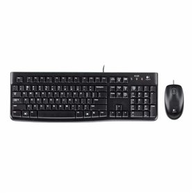 Logitech Desktop MK120 clavier Souris incluse USB QWERTZ Allemand Noir