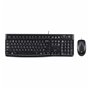 Logitech Desktop MK120 clavier Souris incluse USB QWERTZ Allemand Noir