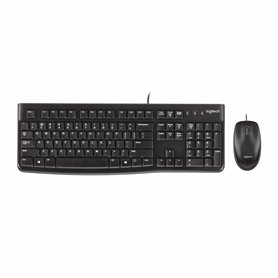Logitech MK120 clavier Souris incluse Bureau USB Allemand Noir