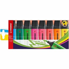 STABILO BOSS ORIGINAL marqueur 8 pièce(s) Pointe biseautée Multicolore