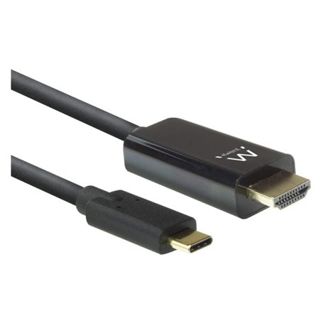 Ewent EW9824 câble vidéo et adaptateur 2 m USB Type-C HDMI Type A (Standard) Noir