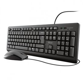 Trust Primo clavier Souris incluse USB QWERTY Espagnole Noir