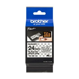 Brother TZE-SE5 ruban d'étiquette Noir sur blanc TZ/TZe
