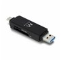 Ewent EW1075 lecteur de carte mémoire USB 3.2 Gen 1 (3.1 Gen 1) Type-A/Type-C Noir