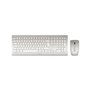 CHERRY DW 8000 clavier Souris incluse RF sans fil QWERTY Espagnole Argent, Blanc