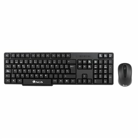 NGS EUPHORIA KIT clavier Souris incluse RF sans fil QWERTY Anglais Noir