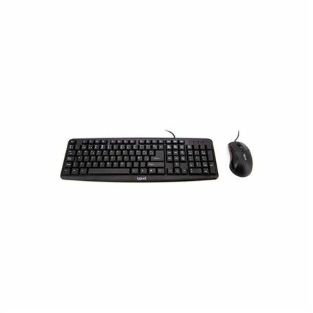 iggual COM-CK-BASIC clavier Souris incluse USB QWERTY Espagnole Noir