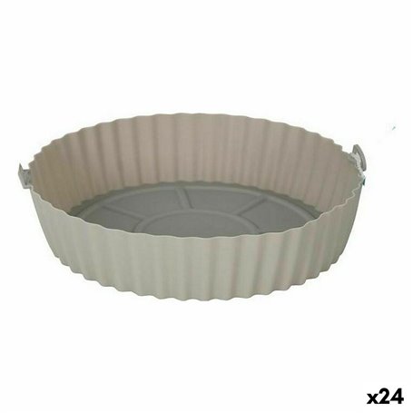 Panier en Silicone Pliable pour Friteuses à Air Quttin Rond 20 x 20 x 4