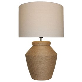 Lampe de bureau DKD Home Decor Marron Beige Corde Dolomite 25 W 50 W 220 V 38 x 38 x 59 cm 38 x 38 x 60 cm