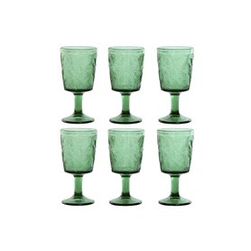 Set de Verres Home ESPRIT Vert Verre 285 ml (6 Unités)