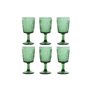 Set de Verres Home ESPRIT Vert Verre 285 ml (6 Unités)