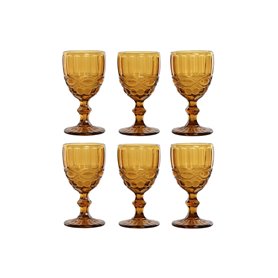 Set de Verres Home ESPRIT Ambre Verre 240 ml (6 Unités)