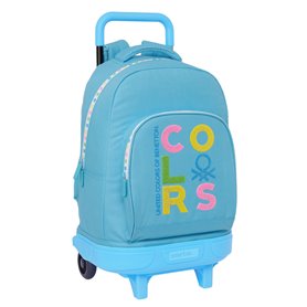 Cartable Benetton Spring Bleu ciel 33 x 45 x 22 cm