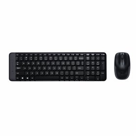 Logitech Wireless Combo MK220 clavier Souris incluse RF sans fil QWERTY US International Noir