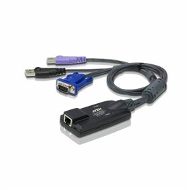 ATEN Adaptateur KVM de support virtuel VGA USB avec prise en charge des smart card