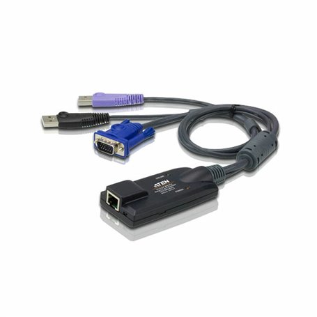 ATEN Adaptateur KVM de support virtuel VGA USB avec prise en charge des smart card