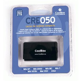 CoolBox CRE 050 lecteur de carte mémoire USB 2.0 Noir