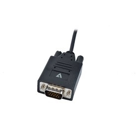 V7 V7UCVGA-2M câble vidéo et adaptateur VGA (D-Sub) USB Type-C Noir