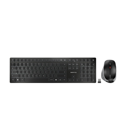 CHERRY DW 9500 SLIM clavier Souris incluse RF sans fil + Bluetooth QWERTY Espagnole Noir