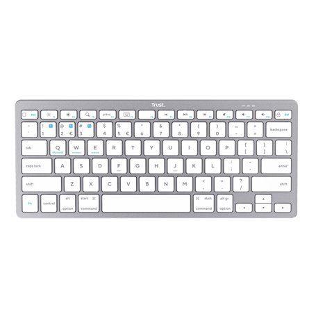 Trust 24653 clavier Bureau Bluetooth QWERTZ Allemand Argent