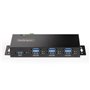 StarTech.com Hub USB 3.0 7 Ports avec 7x USB-A, Boîtier Industriel en Métal, Hub USB 7 ports avec Protection ESD, Montag