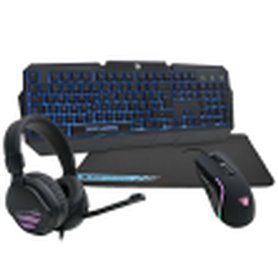 Deep Gaming Pack gaming DeepX-Wing 2 clavier Souris incluse Jouer USB QWERTY Espagnole Noir