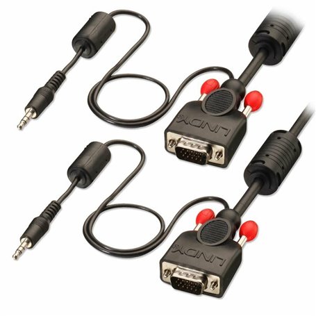 Lindy 37299 câble vidéo et adaptateur 2 m VGA (D-Sub) + 3