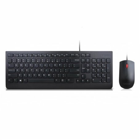 Lenovo 4X30L79915 clavier Souris incluse USB QWERTY Espagnole Noir