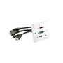 Lindy 60220 prise de courant HDMI + VGA + USB A + 3.5mm Blanc