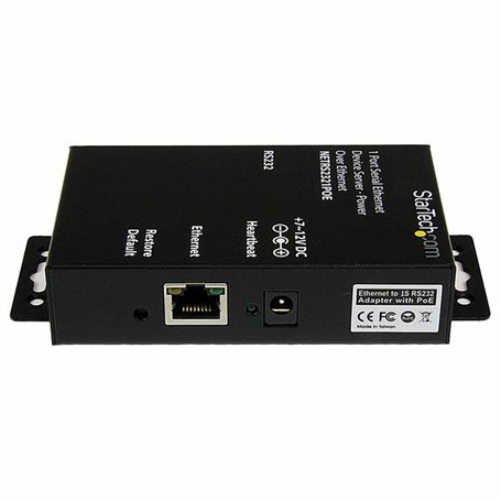 StarTech.com Serveur de périphériques série à 1 port RS232 vers IP Ethernet avec Power over Ethernet (PoE)