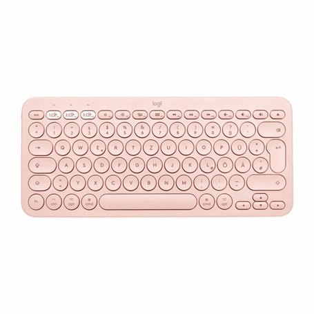 Logitech K380 for Mac Multi-Device Bluetooth Keyboard clavier QWERTY Espagnole Rose