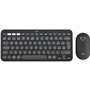 Logitech Pebble 2 Combo clavier Souris incluse RF sans fil + Bluetooth QWERTY Espagnole Graphite