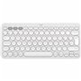 Logitech Pebble Keys 2 K380s clavier RF sans fil + Bluetooth QWERTY Espagnole Blanc