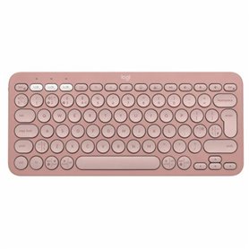 Logitech Pebble Keys 2 K380s clavier RF sans fil + Bluetooth QWERTY Espagnole Rose